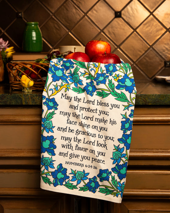 The Blessing Scripture Tea Towel  – Full Color - CSB