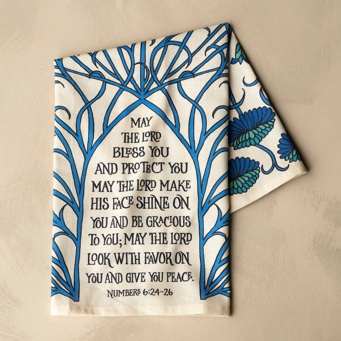 The Blessing Scripture Tea Towel  – Full Color ESV