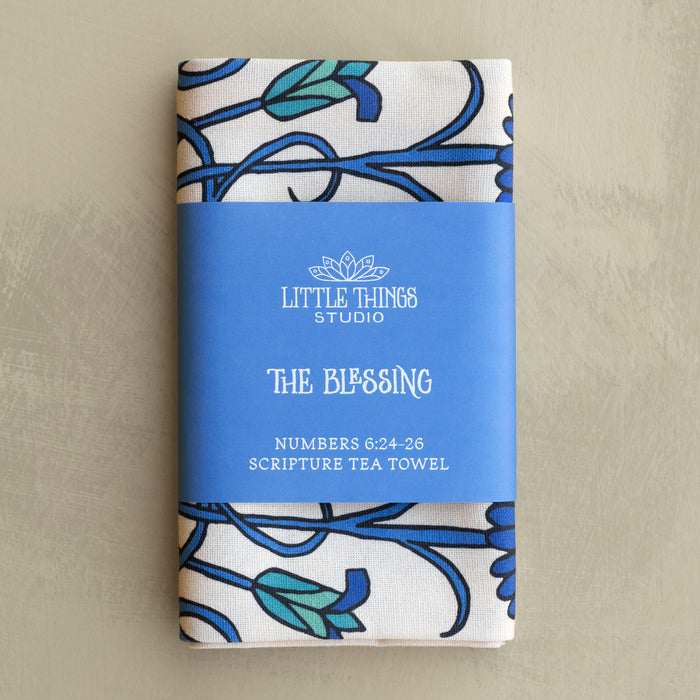 The Blessing Scripture Tea Towel  – Full Color-ESV