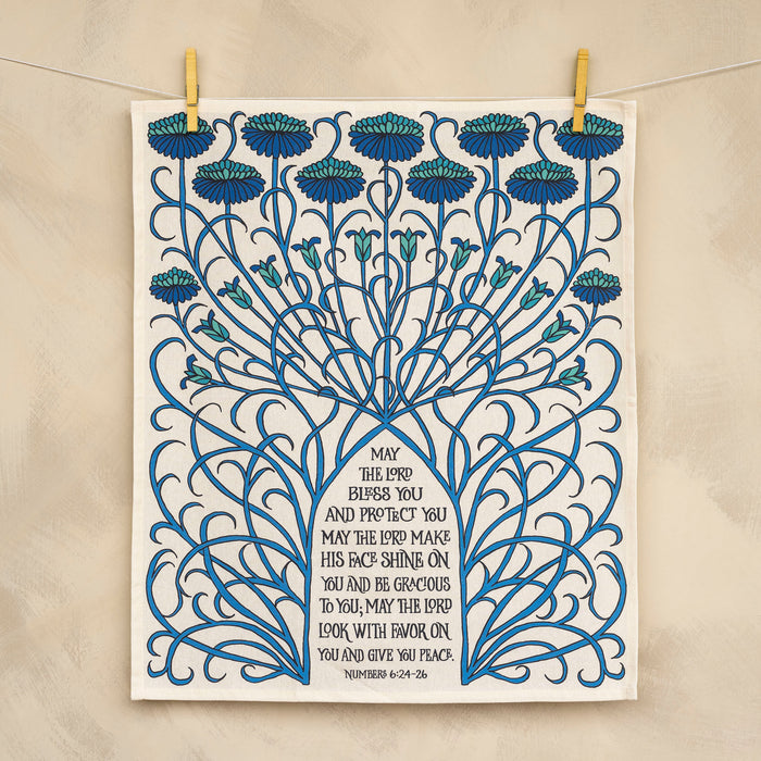 The Blessing Scripture Tea Towel ESV  – full color