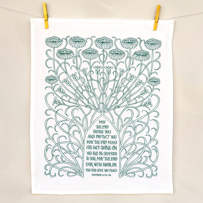 The Blessing Scripture Tea Towel — 24"x20"