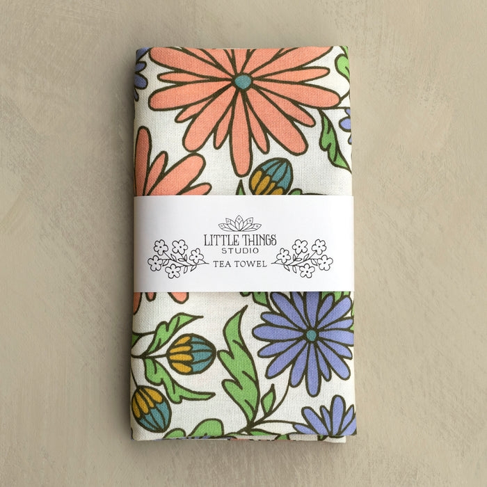 The Blessing Scripture Tea Towel - Full Color NIV - Wild Flower