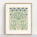 Be blessed daily by "The Blessing" art print 11x14, with hand-lettered Numbers 6 text surrounded by a unique lattice illustration of stems and floral buds, shown here framed against a white background.