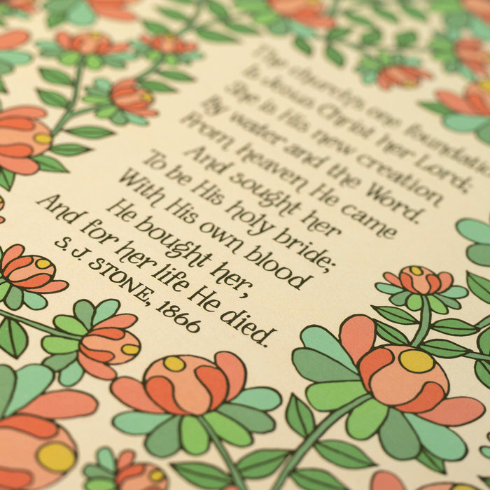 The Church Is One Foundation Hymn Art Print