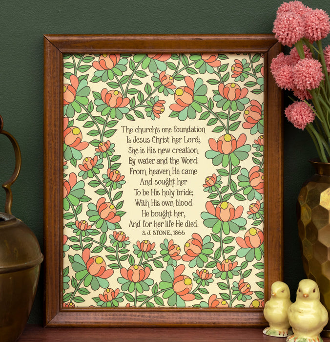 The Church Is One Foundation Hymn Art Print