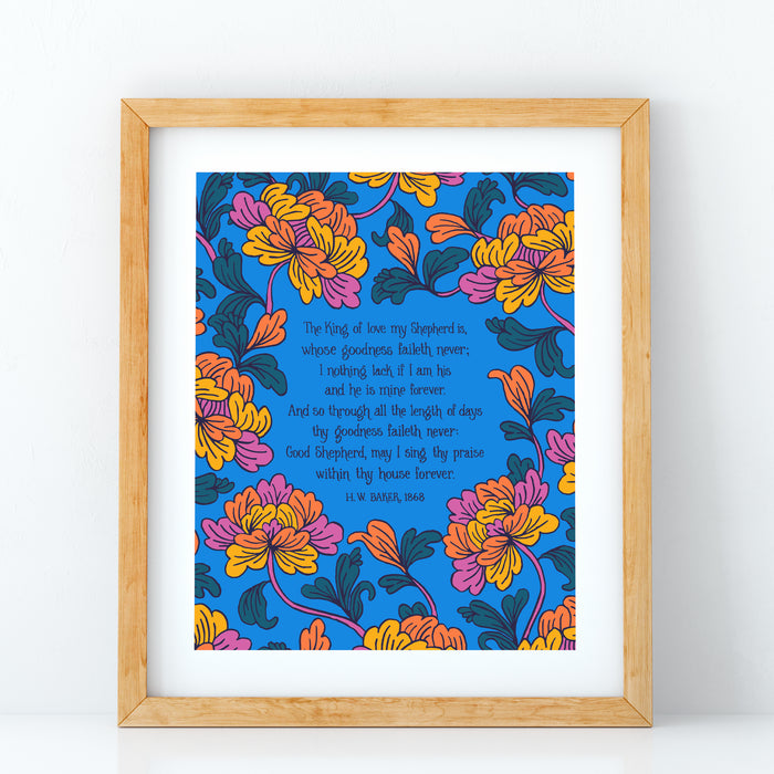 The King of Love Hymn Art Print