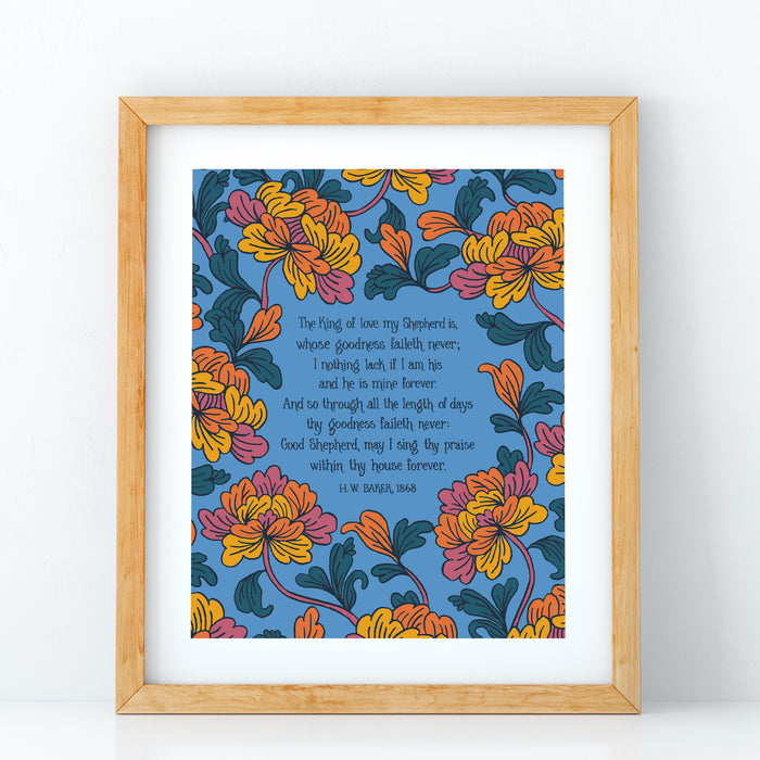 The King of Love Hymn Art Print