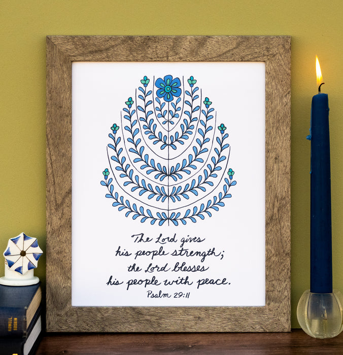 The Lord Gives Strength Art Print