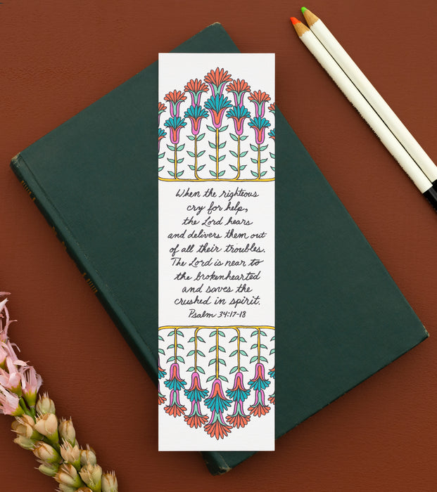 The Lord Is Near Psalm Bookmark — Psalm 34
