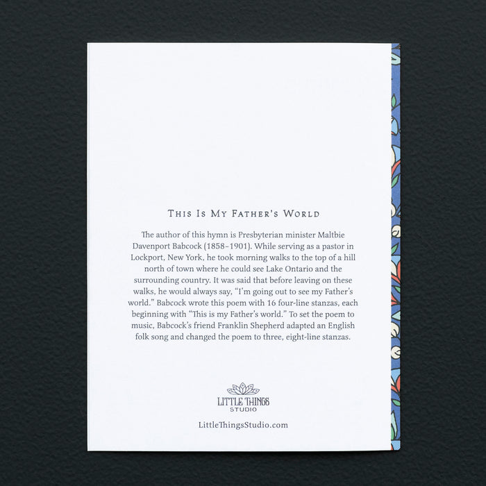 This Is My Father's World Hymn Greeting Card