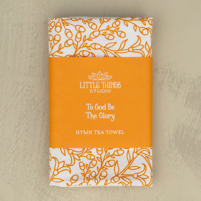 To God Be the Glory Hymn Tea Towel — 24" x 20"