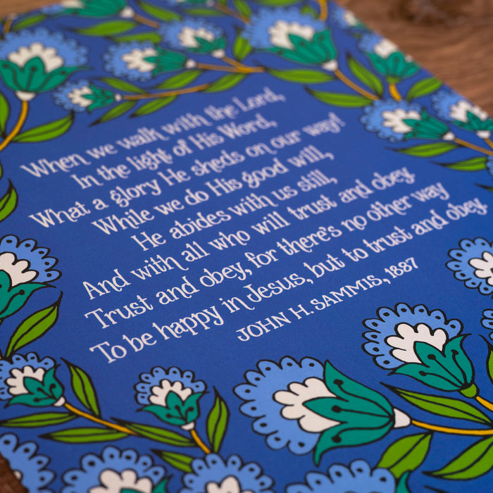 Trust and Obey Hymn Art Print