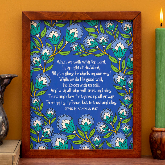 Trust and Obey Hymn Art Print