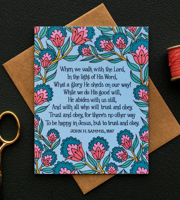 Trust and Obey Greeting Card