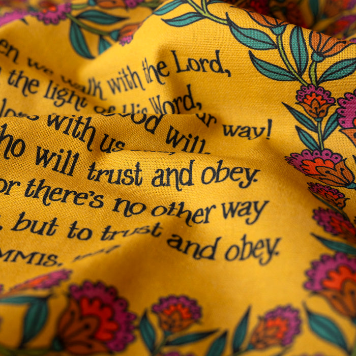 Trust and Obey Hymn Tea Towel - Full Color