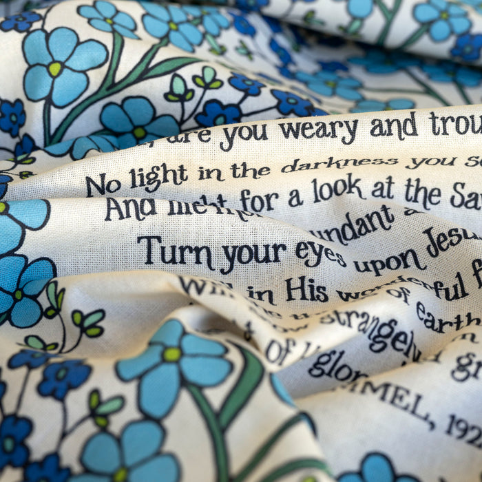 Turn Your Eyes Upon Jesus Hymn Tea Towel - Full Color