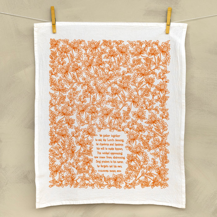 We Gather Together Hymn Tea Towel — 24" x 20"