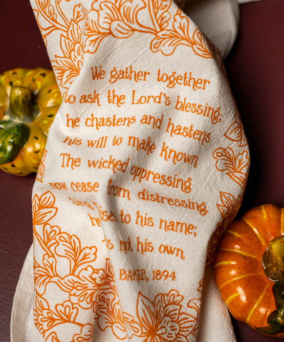 We Gather Together Hymn Tea Towel — 24" x 20"