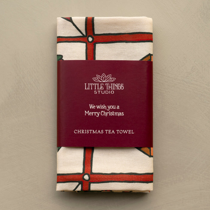 We Wish You Christmas Tea Towel - Full Color