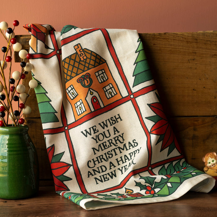 We Wish You Christmas Tea Towel - Full Color