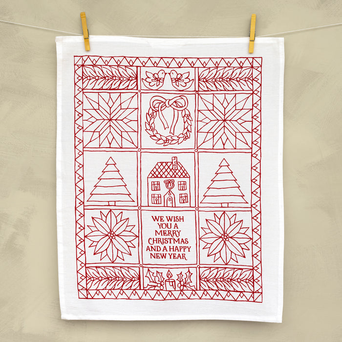 We Wish You A Merry Christmas Tea Towel