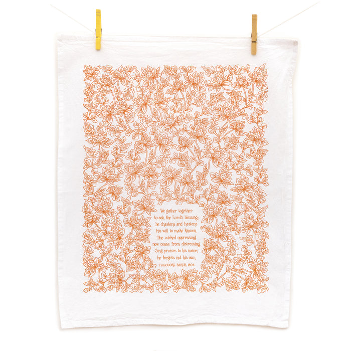 We Gather Together Hymn Tea Towel — 24" x 20"