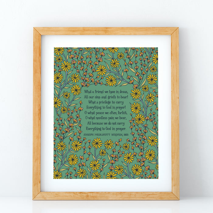 What a Friend We Have in Jesus Hymn Art Print