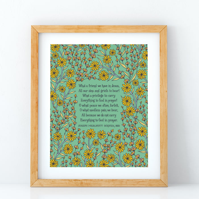 What a Friend We Have in Jesus Hymn Art Print