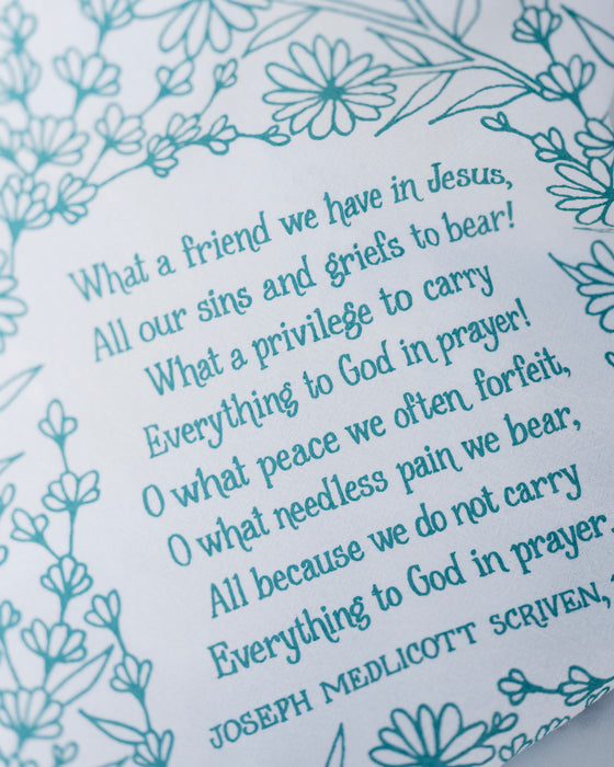 What A Friend Hymn Tea Towel — 24"x20"