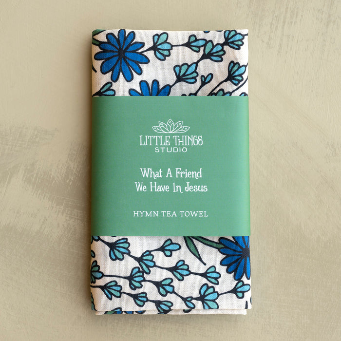 What A Friend Hymn Tea Towel - Full Color