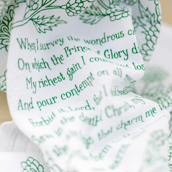 When I Survey the Wondrous Cross Hymn Tea Towel