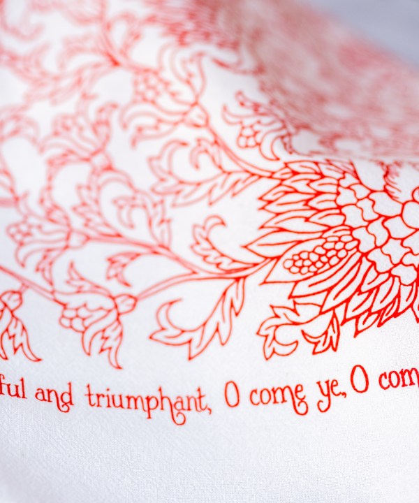 Detail of the text and illustration on 